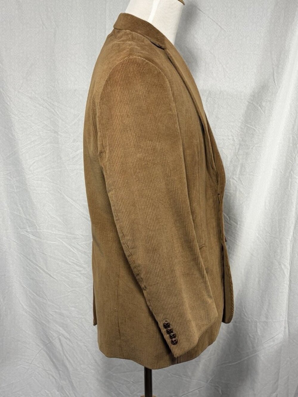 RALPH LAUREN Men’s 2 Button 40R CORDUROY Blazer Leather Buttons Tan Paisley - Picture 2 of 9